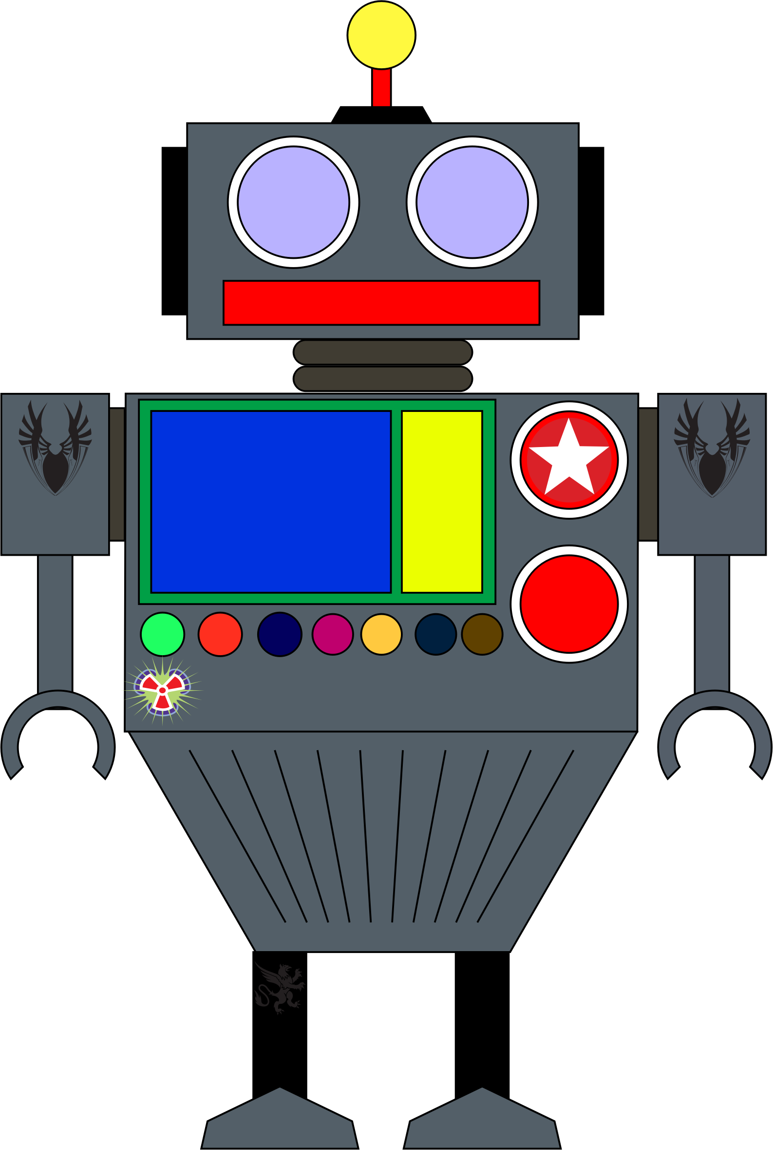 Robot - Cartoon (1587x2359)