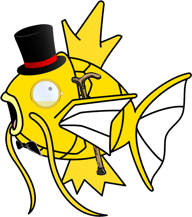Magikarp With Top Hat (900x904)