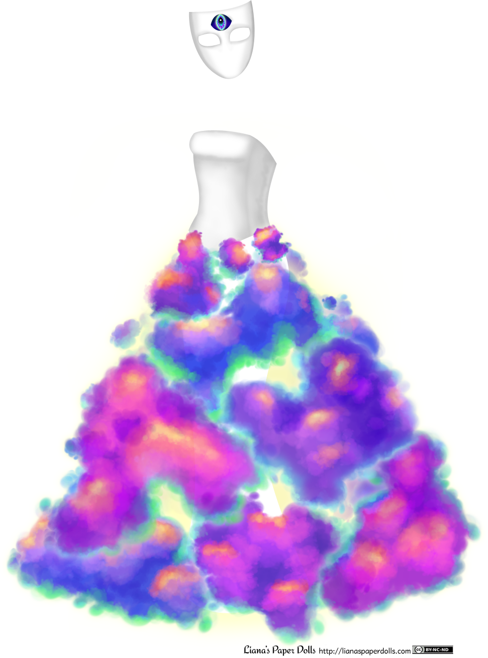 A Strapless White Gown - Night Vale Glow Cloud (981x1322)