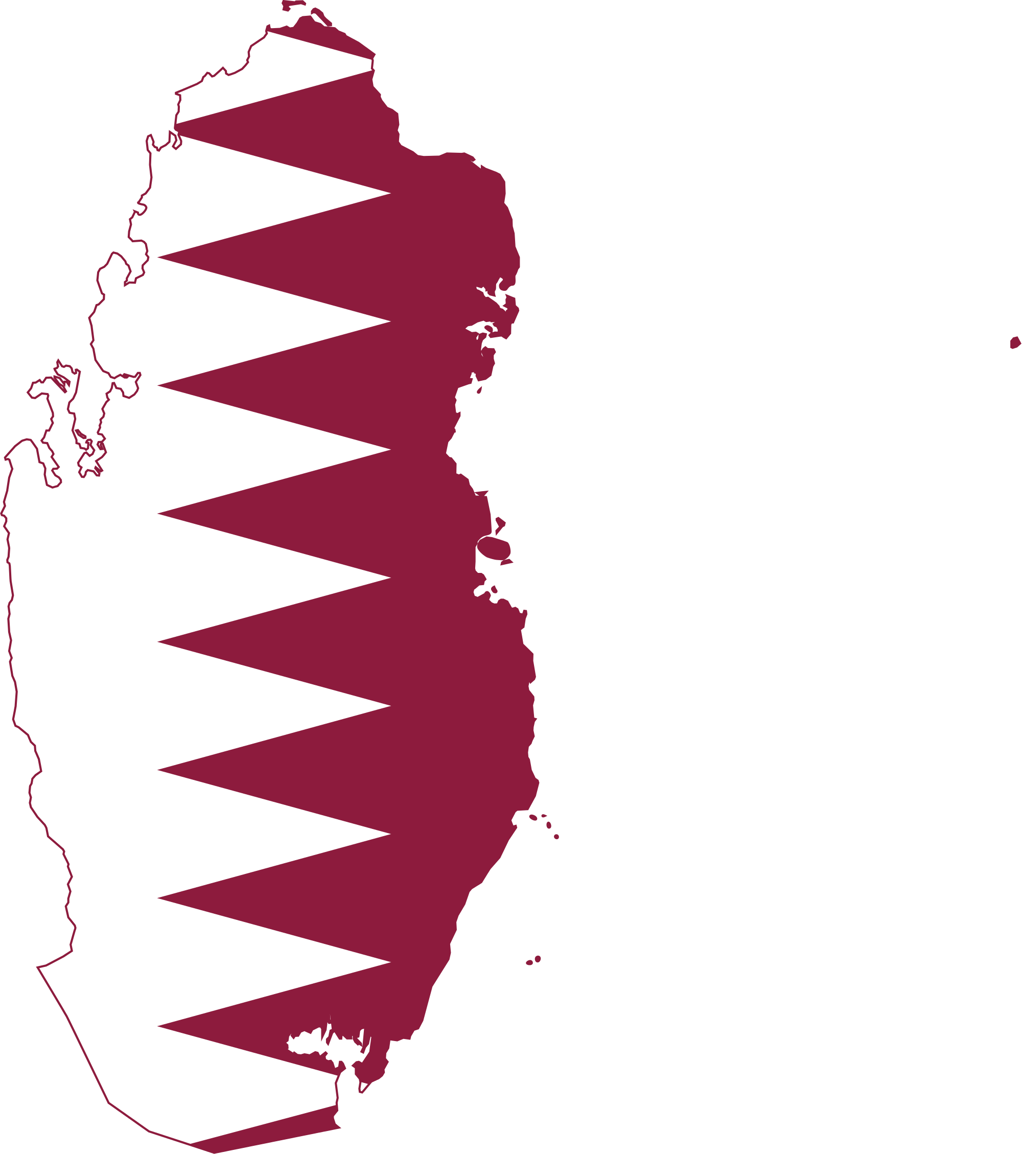 Qatar Map And Flag (2000x2258)