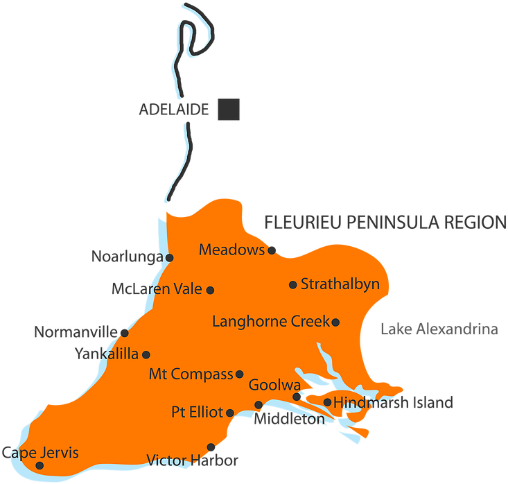 Fleurieu Peninsula Map - Fleurieu Peninsula Map (746x731)