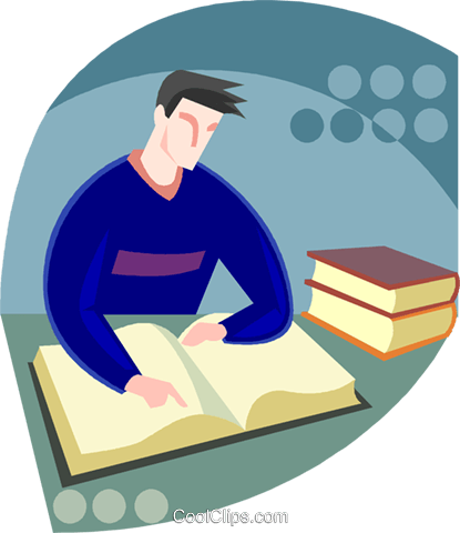 Ученик Читает Книгу Роялти Бесплатно Векторные Иллюстрации - Y Cot X Amplitude (415x480)