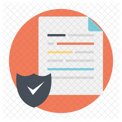 Document Protection Icon - Emblem (512x512)