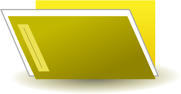Folder Clipart Yellow Folder - Clip Art (600x340)