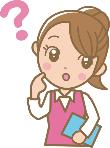 Perplexed Female - Cartoon (371x500)