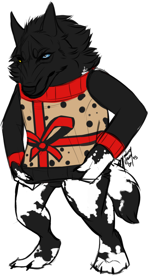 Ugly Werewolf Sweater - Illustration (631x1137)