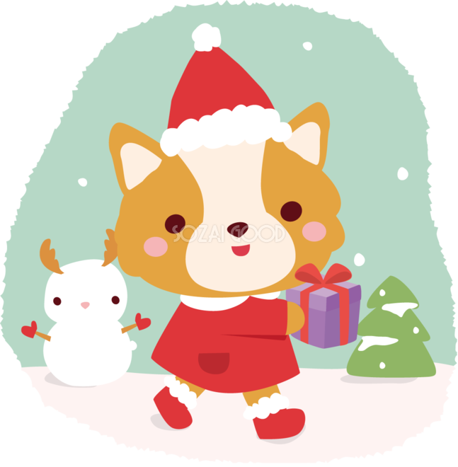 コーギー - Santa Claus (647x660)