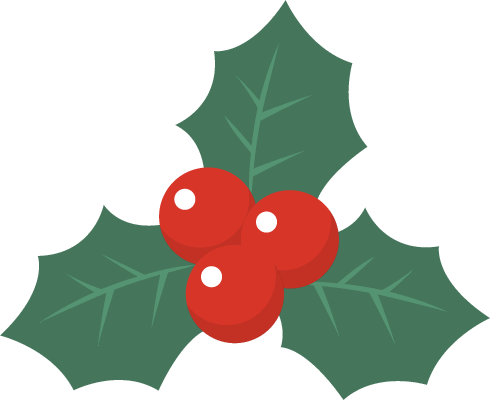 柊のイラスト＜葉3枚＞ - Osmanthus Heterophyllus (490x400)