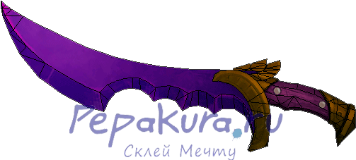Shadow Blade Сделать Pepakura - Table (545x234)