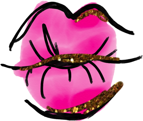 Pink Lips Clip Art (1000x1000)