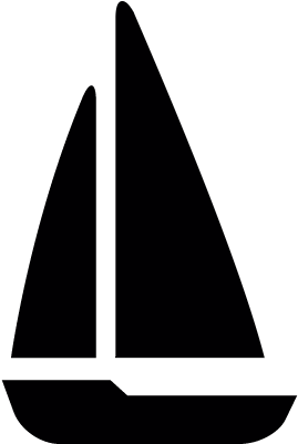 Black Sailing Boat Vector - Flat Icon Sailing Boat (400x400)