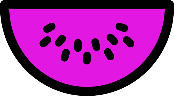 Easy Watermelon Coloring Page (600x334)