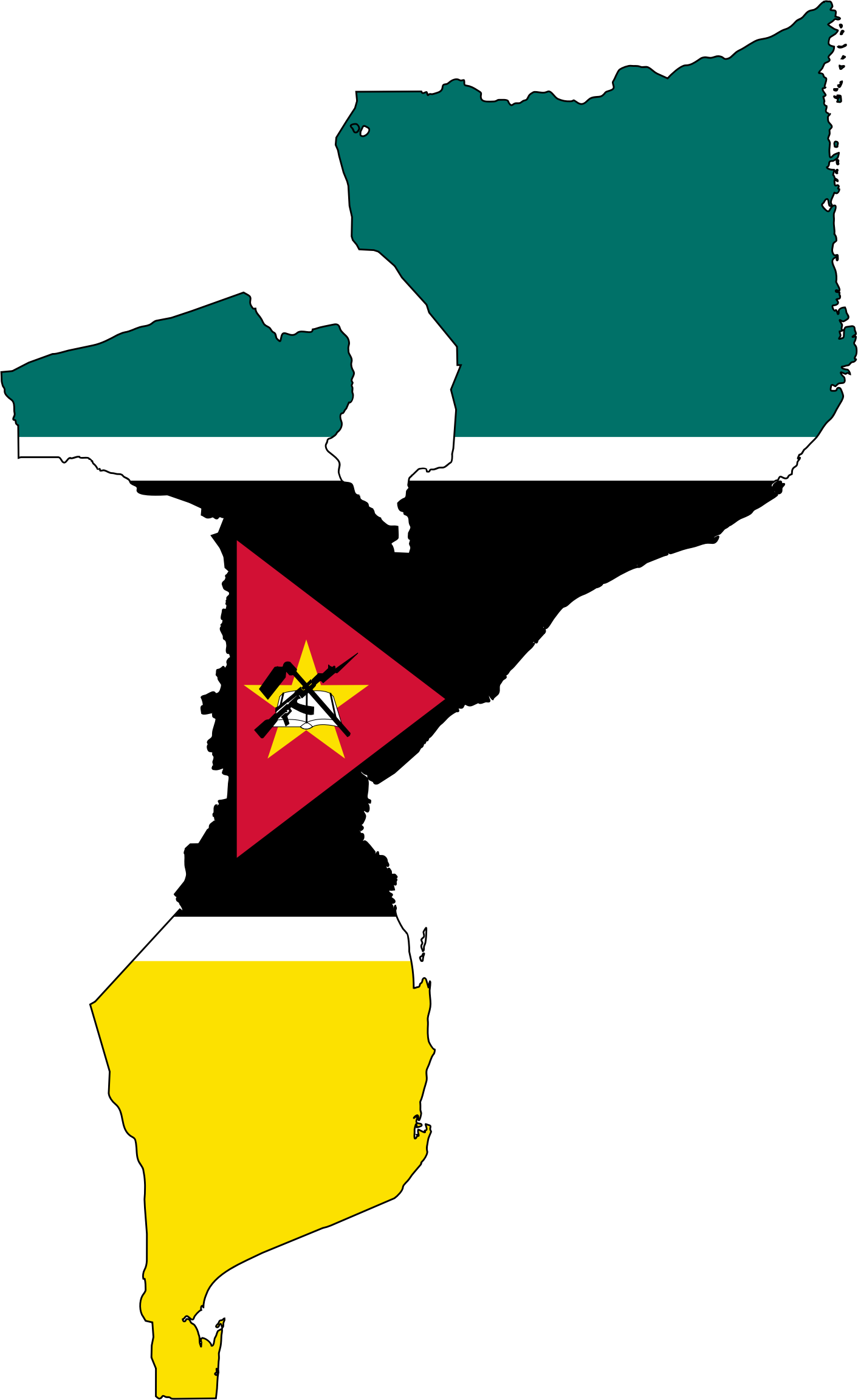 Big Image - Mozambique Flag Map (1412x2304)