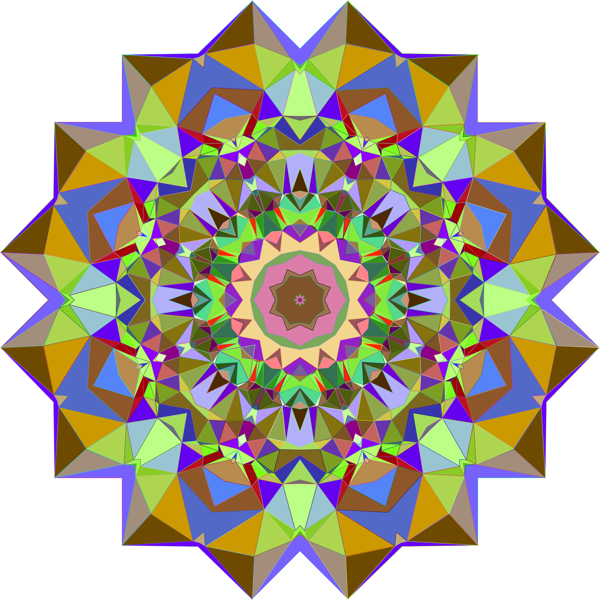 Geometric Flower - Vector Graphics (2316x2316)