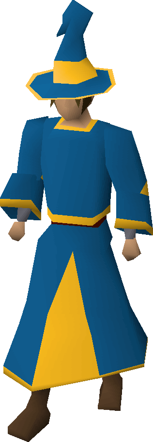 Blue Wizard Hat - Osrs Wizard Robe G (316x909)