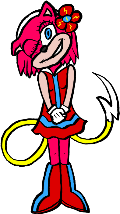 Stitching Rosechu - Cartoon (421x732)