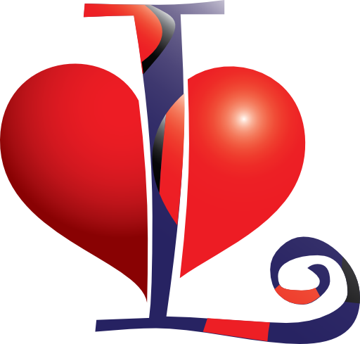 Red Heart - حرف لام بالانجليزي (512x489)