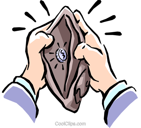 Empty Wallet Clipart - Empty Purse Clipart (480x435)