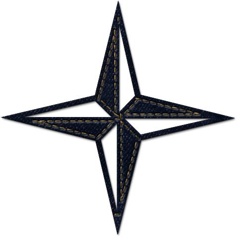4 Point Nautical Star Clipart - 3d 4 Point Star (600x600)