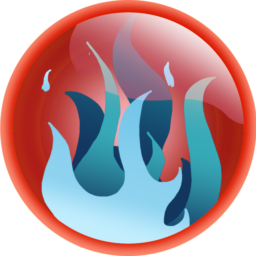 Blue Fire Element Orb - Circle (894x894)