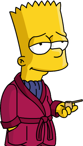 Bart Simpson Desenho Fumando (286x502)