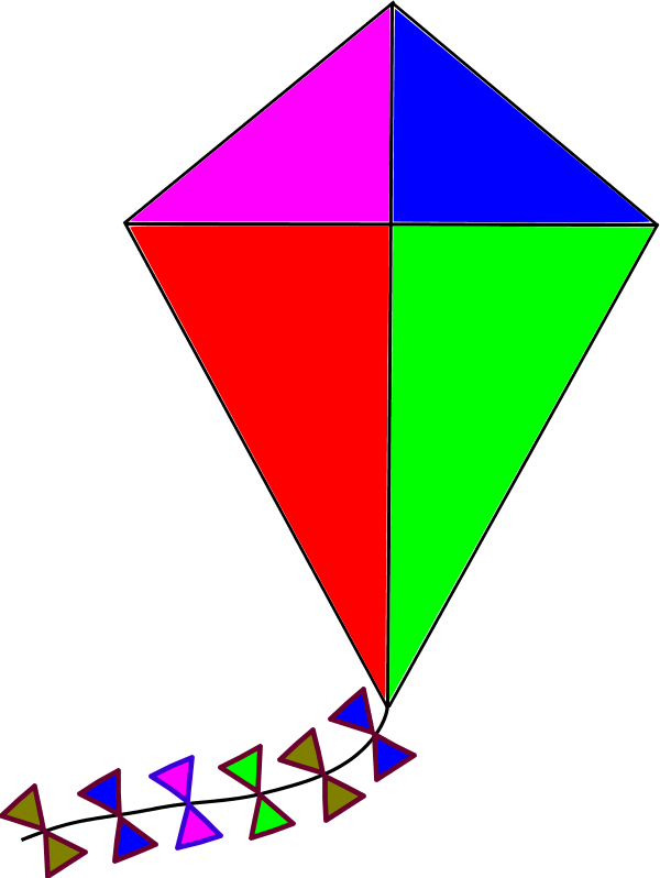 Kite Clipart - Triangle (600x798)