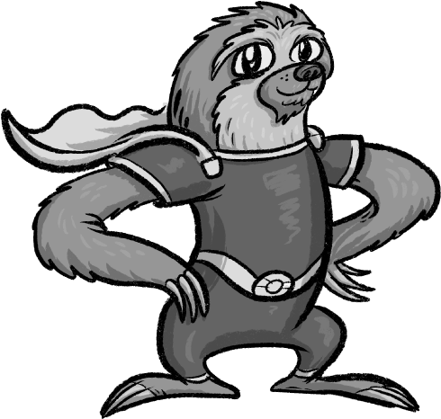 Hi-speed Sloth - Cartoon (600x600)