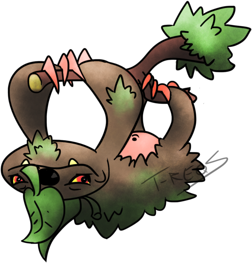 Sloth By T-reqs - Cartoon (895x892)