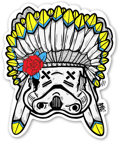 Sloth Chief Trooper Sticker - Sloth (509x600)