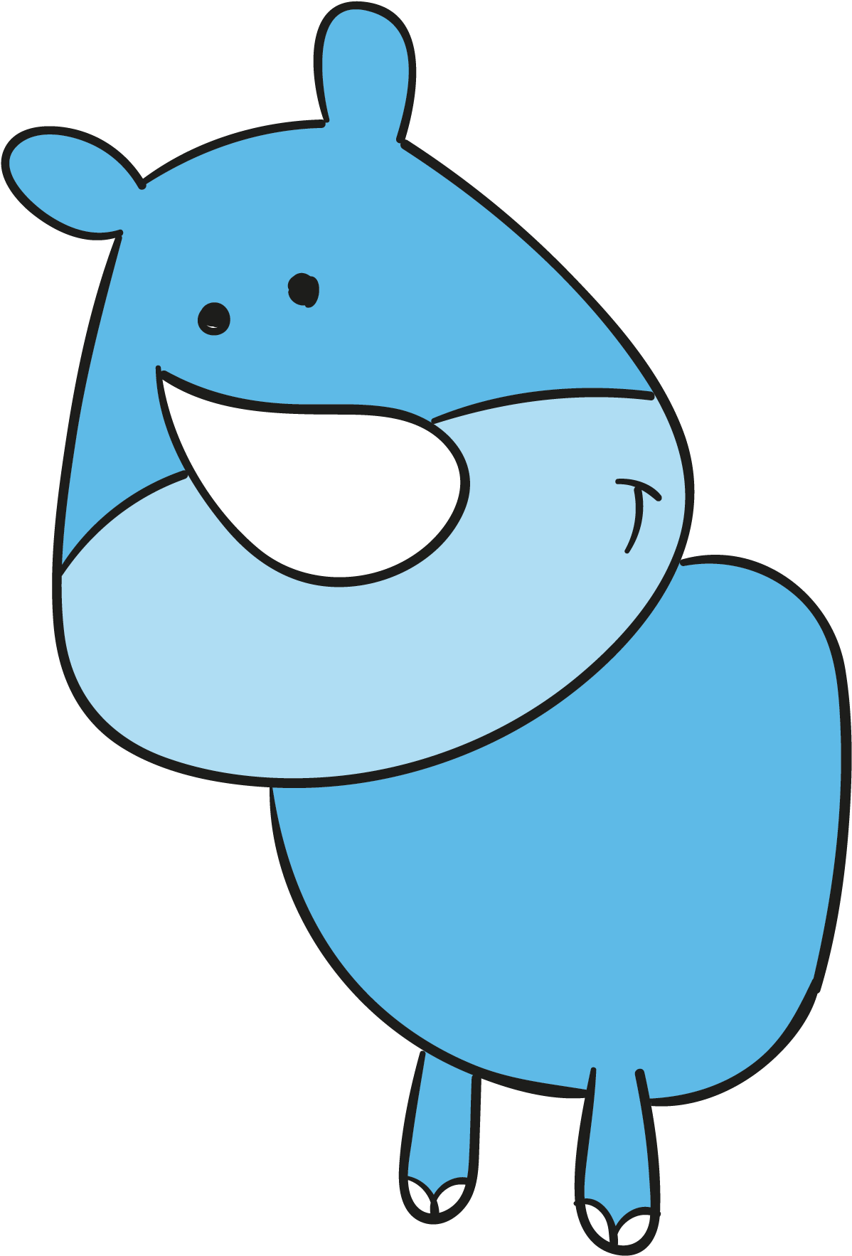 Vector Cartoon Blue Cute Bear Image Png - Vector Graphics (1525x2051)