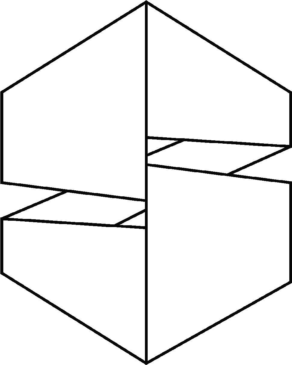   Cube Line Art (1000x1223)