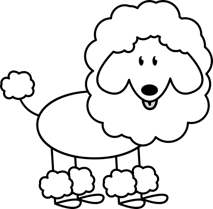 Drawn Poodle Stick Figure - Postage Stamp (700x687)
