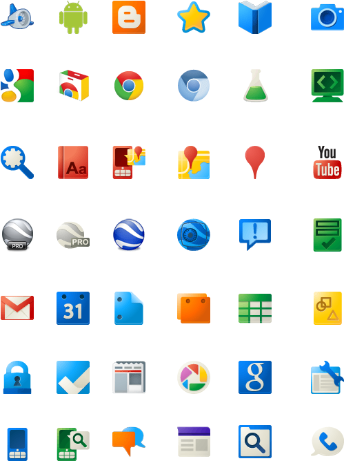 Google Elements - Google Icons (576x734)