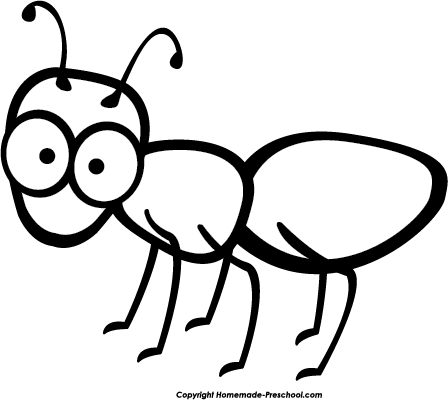 Free - Black And White Ant (448x400)