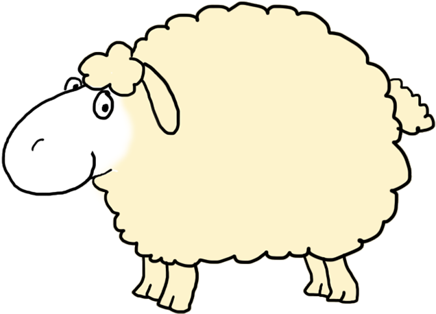 Easter Lamb And Chicken, Easter Lamb - Cartoon (708x531)