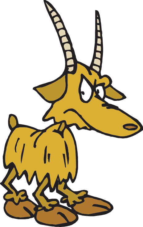 Silly Goat - Animated Mountain Goat (464x734)