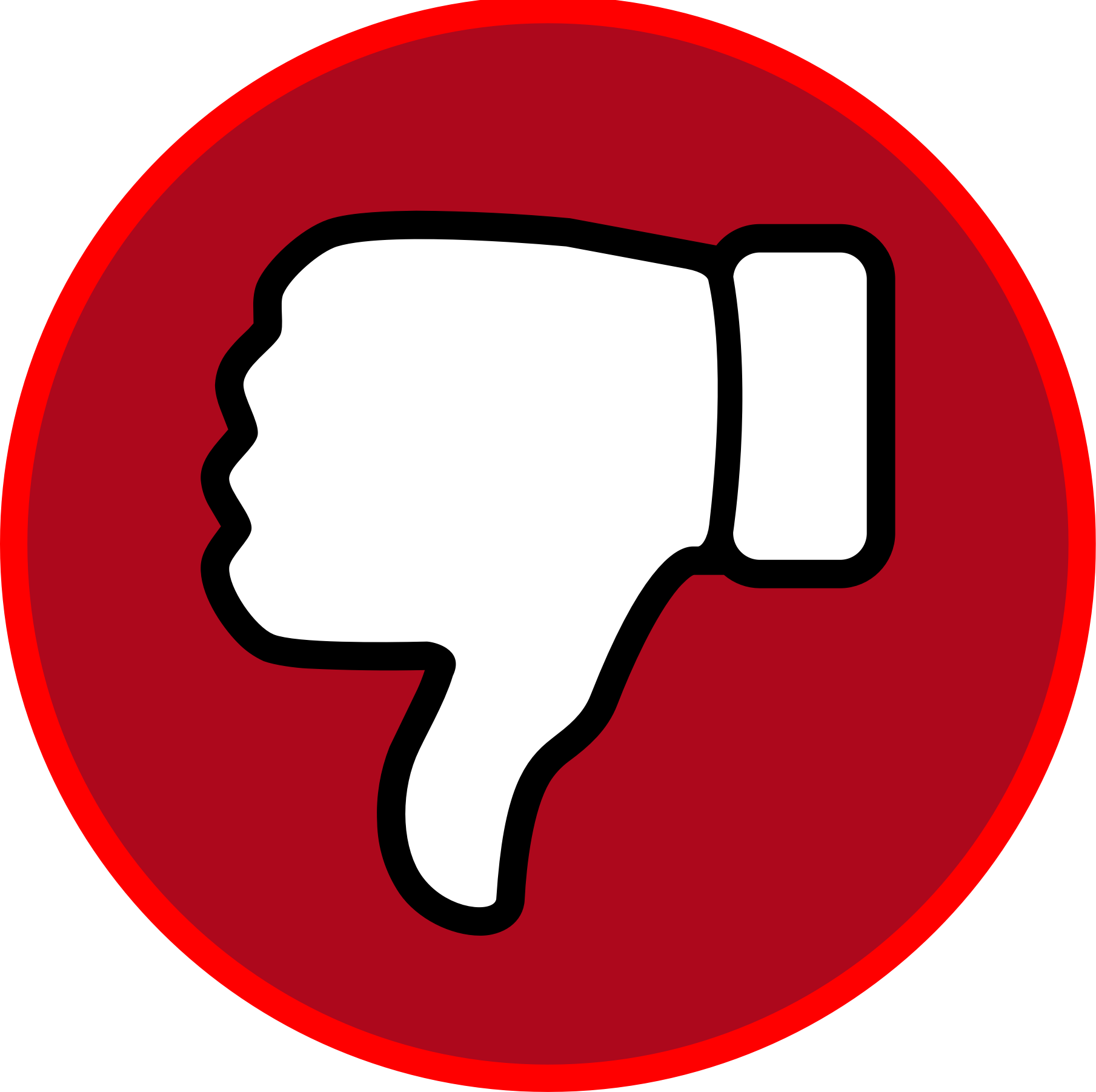 Clipart Thumbs Down - Thumbs Down Circle (1809x1802)