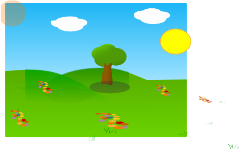 Landscape Clip Art - Landscape (600x303)