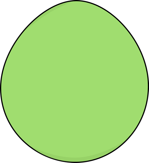 Down On The Farm - Easter Egg Clipart Green (504x550)