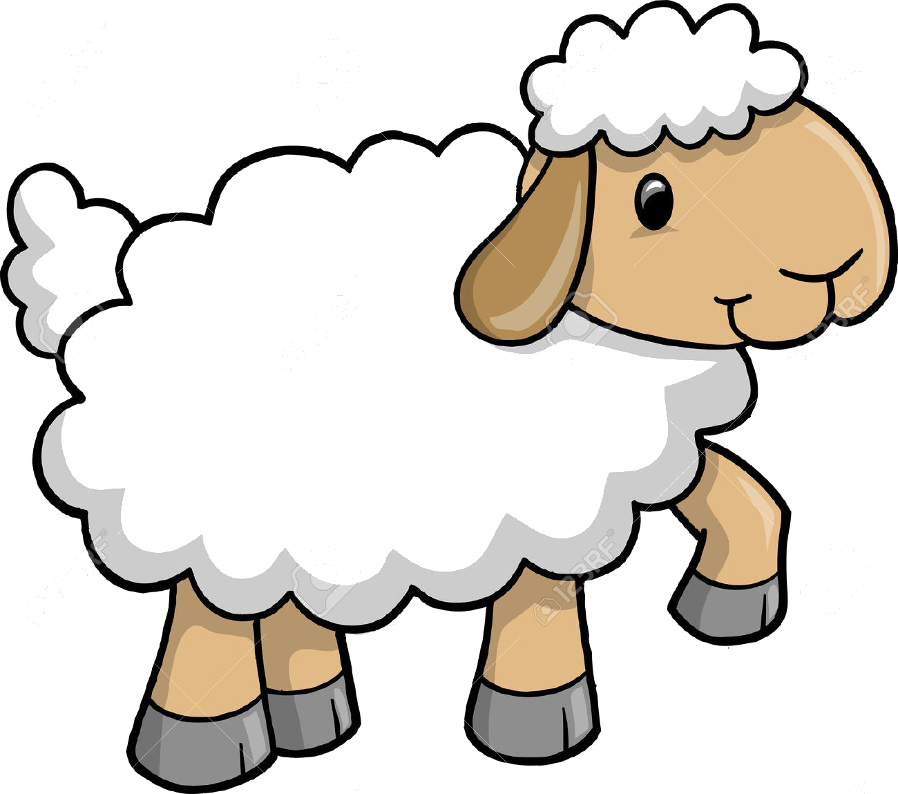 Sheep Vector (1300x1149)