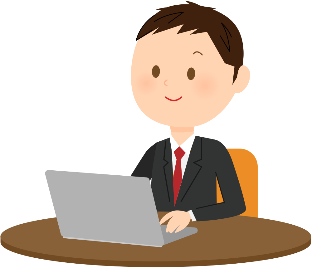 Male Computer User - User Sitting On A Computer (1000x859)