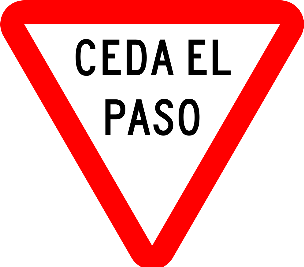 Open - Give Way Road Sign (1000x872)