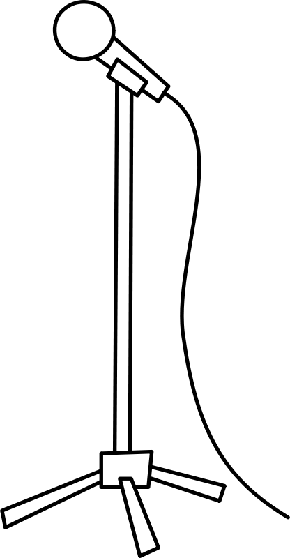 Microphone Stand Clip Art (416x800)