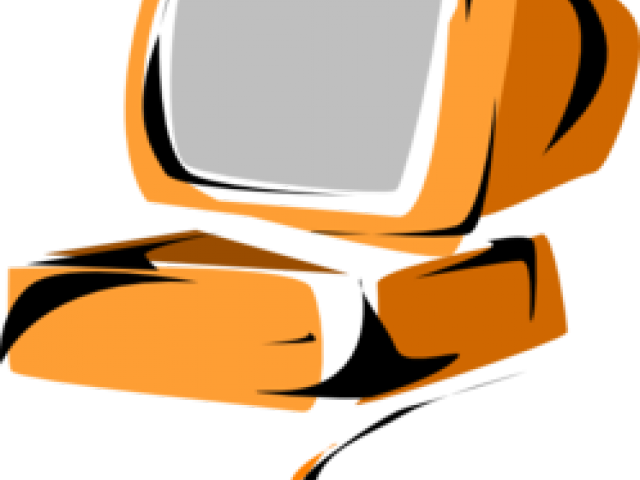 Computer Clipart Orange - Computer (640x480)