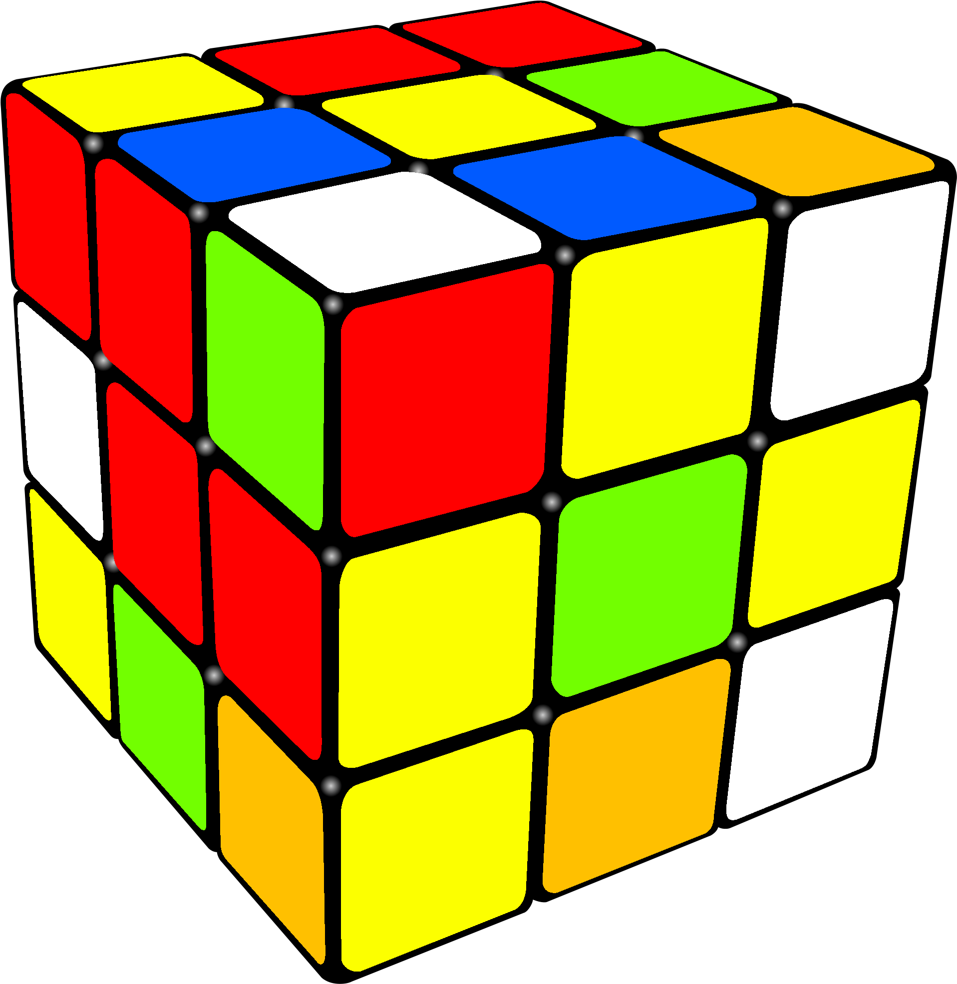 Rubiks Cube First Layer (2000x2000)