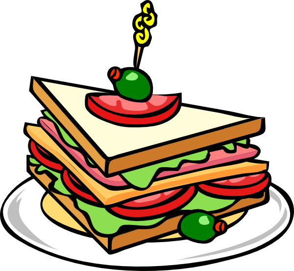 Buffet Food Clipart - รูป แซ น วิ ช การ์ตูน (600x553)