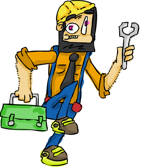 Construction Worker - Cartoon (470x560)
