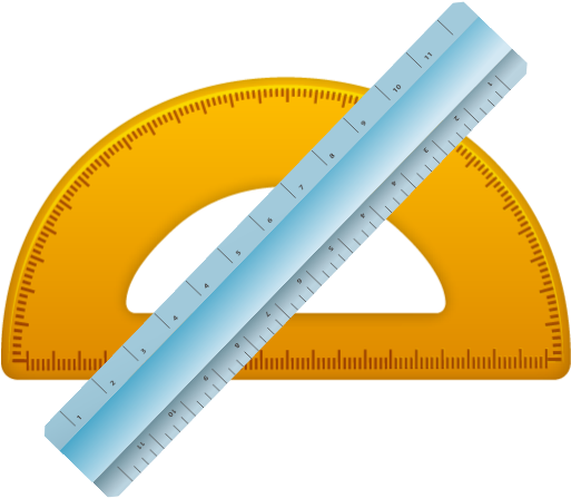 Compass Clipart School - Ruler Protractor (520x454)
