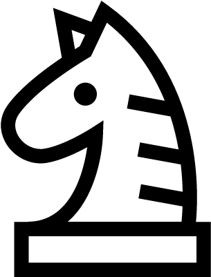 Knight Chess Piece Outline Vector - Chess (400x400)