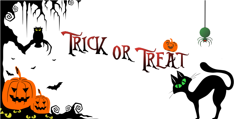 Medium Image - Trick Or Treat Clipart (800x400)